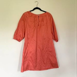 Calypso Silk Coral Shift Dress XS
